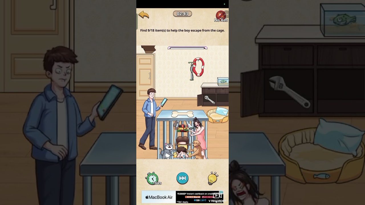 Find 0/18 items to help the boy escape from the cage 😔 level 94