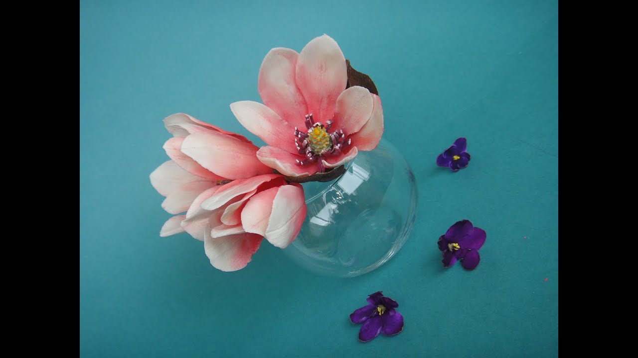 цветы магнолии из мастики. Gumpaste flowers. Making a Gumpaste Magnolia