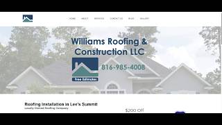 Williams Roofing & Construction Website Audit Screencast