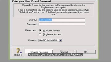 How to change User password in MYOB Accounting