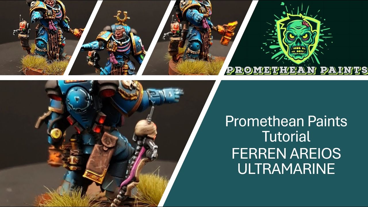 WARHAMMER 40K FERREN AREIOS ULTRAMARINE PAINTING TUTORIAL GOLD NMM GLOWING THUNDER HAMMMER