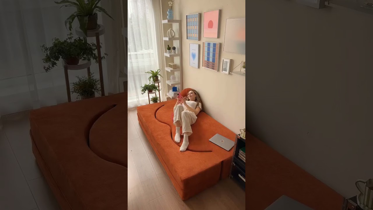 🪼 2-in-1 Folding Sofa Bed – Lounge & Sleep in Style! 