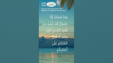 Ali-Imran 3:142 - 3:144 | سورة آل عمران | Memorize Aya by Aya | Dr. Sani | Repetition for Learning