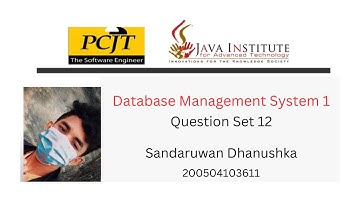 Data Base Task 12 | 1st Year | Java Institute | Sandaruwan Dhanushka