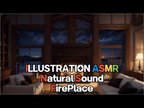 Relaxing Music | illustration ASMR | Nature - Fireplace | 벽난로 | 장작 | 모닥불 | 공부 | 집중 | 휴식 | 백색소음