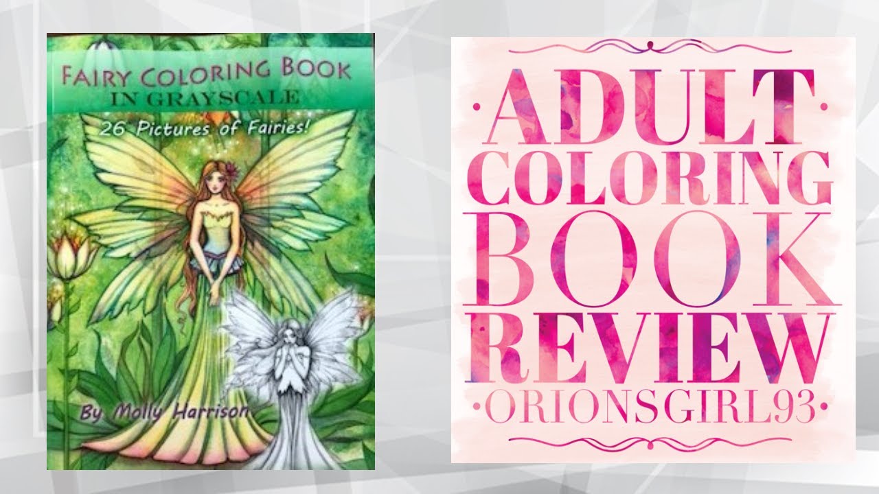 Fairy Coloring In Grayscale Coloring Book Review by Molly Harrison
