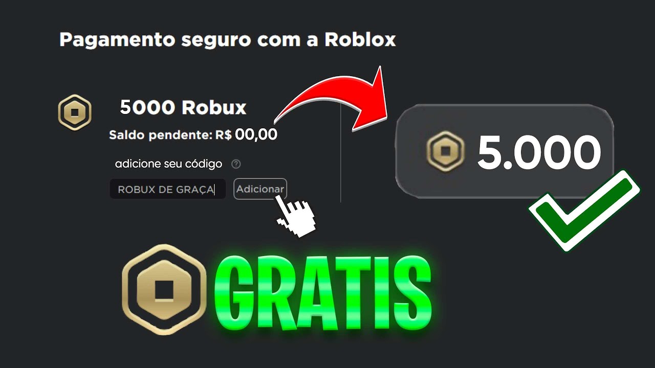 CONSIGA ROBUX DE GRAÇA A CADA 5 MINUTOS NO ROBLOX! (FUNCIONA) 2023