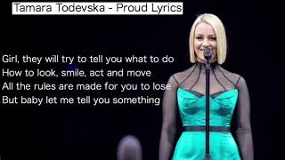 Tamara Todevska - Proud Lyrics