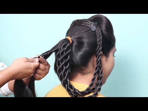 Easy Juda Hairstyle For Long Hair Wedding Guest Hairstyle