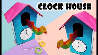 How to make cuckoo clock house with cardboard | cuckoo clock | school project idea | DIY Dazzle