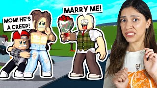 CREEPY NEIGHBOR HAS A CRUSH ON ME! *HE BROKE INTO MY HOUSE* (Roblox Bloxburg Roleplay)