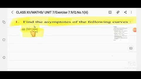 CLASS XII/MATHS/UNIT 7/Exercise 7.9 /Q.No.1(iii)/Asymptotes