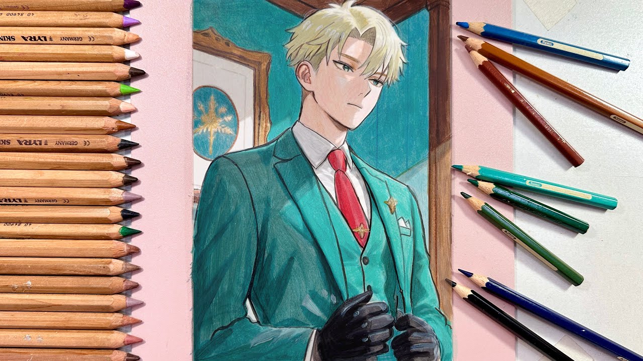 SPY X FAMILY Drawing Art | Loid Forger Speed Drawing Colored Pencils