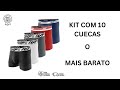 Kit com 10 cueca Boxer Microfibra