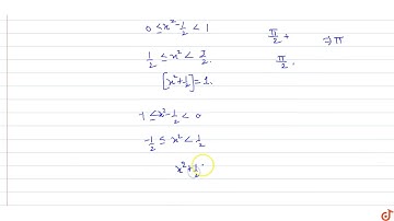`f(x) = sin^-1[x^2+1/2]+cos^-1[x^2-1/2]`, where [ . ] denotes the greatest integer function.