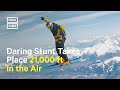 BASE Jumper Drops From Hot Air Balloon &amp; &#39;Skis&#39; the Sky #Shorts