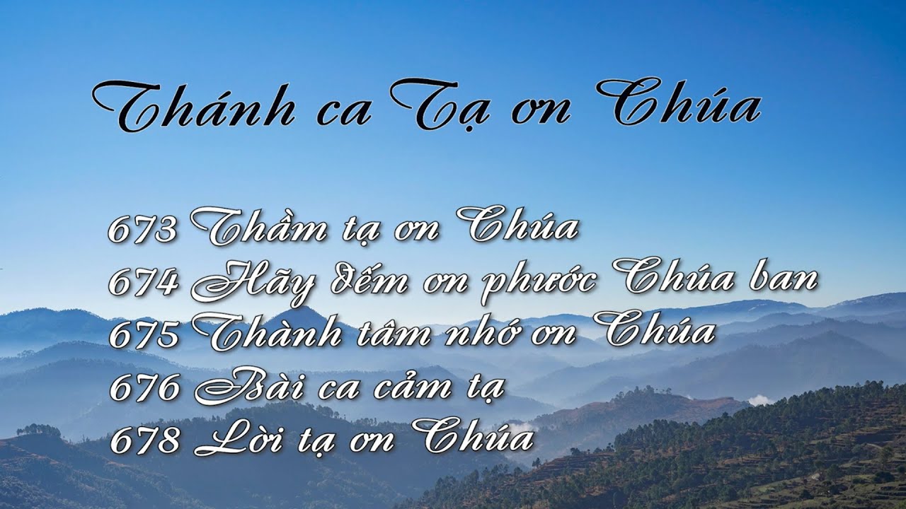 Thánh ca TẠ ƠN CHÚA