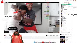Ishowspeeds Brother Jamal Hits 100K Subscribers Emotional Reaction