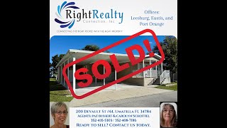 ***SOLD*** 55+ NEWER MANUFACTURED HOME FOR SALE 200  Devault St #61, Umatilla FL 32784 2/2  CARPORT