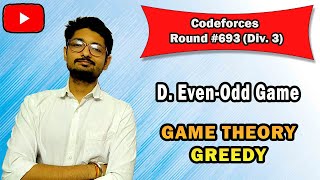 D. Even-Odd Game | Codeforces Round #693 (Div. 3) | Greedy | BITS Pilani screenshot 5