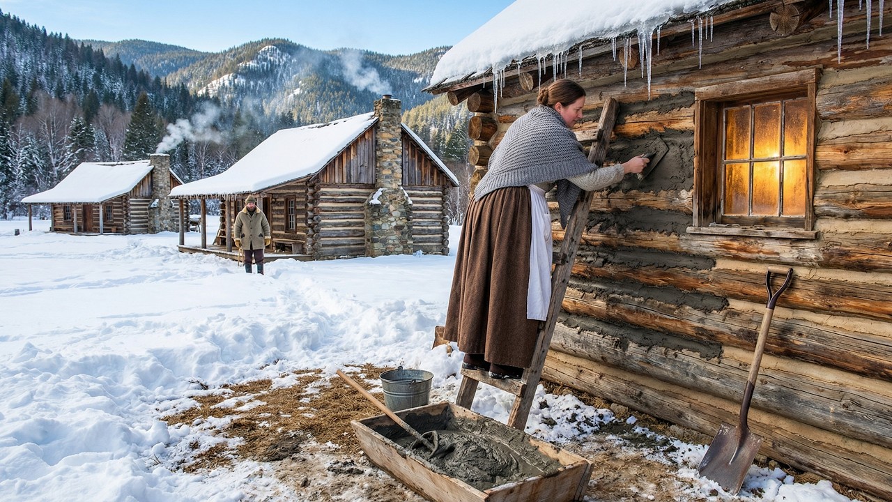She Mixed Ash and Clay Into a Plaster That Sealed Her Cabin Tighter Than Any Chinking Ever Would