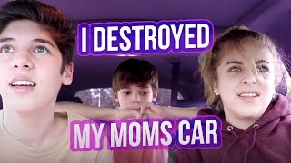 I DESTROYED MY MOMS CAR | Baby Ariel