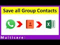 How to save all contacts from whatsapp group in Excel