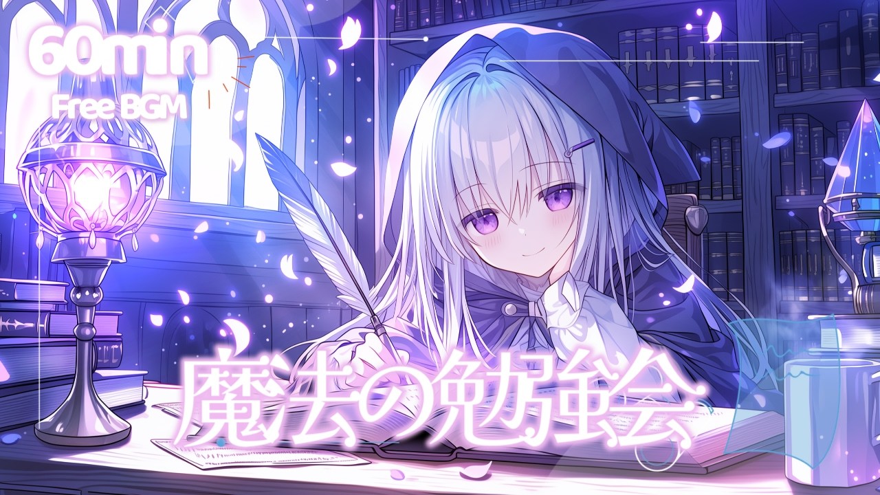 【フリーBGM】魔法の勉強会【チル/リラックス/まったり/作業用/勉強用/配信用】1時間耐久