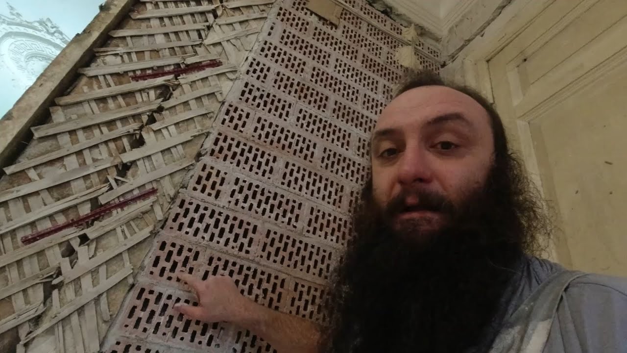 16. Стены 2. По прежнему дранка, штукатурка, сетка и шпатлевка. Потолки ...