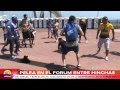 PELEA ENTRE HINCHAS EMELEC VS BARCELONA