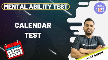CALENDAR TEST | Mental Ability Test | NTSE Stage 1 | Maths 101 | Ajay Singh