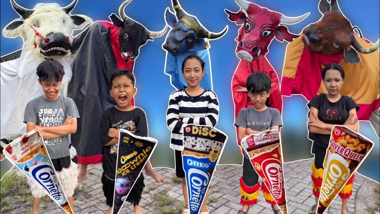 Film pendek | KAK RACEL BAGI2 ES KRIM AJAIB SEMUA B0C1L BISA BERUBAH JADI BANTENGAN BEROT 