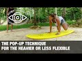 Surf insight a pop up technique for those carrying a lot of weight and lacking flexibility