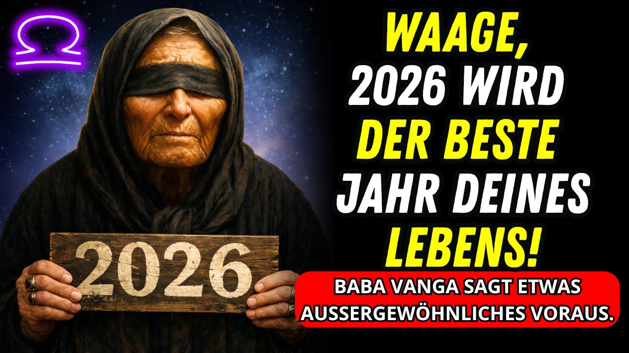 Waage, 2026 wird das beste Jahr Ihres Lebens! Baba Vanga erklärt Ihnen warum.