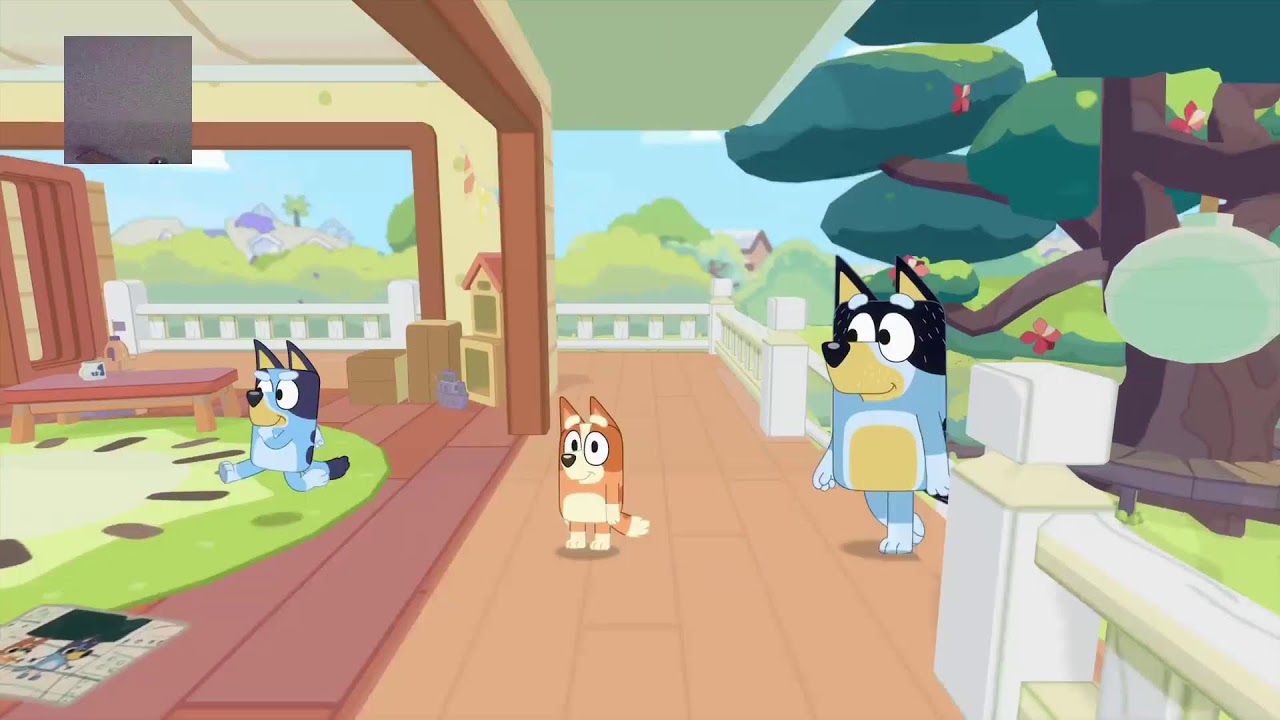 Gwyndolyn playing bluey