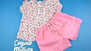 Como Realizar un Conjunto Niña 🌺🌺Moderno a paso Muy Fácil🌺🌺 - YouTube