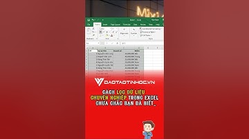 Cách lọc dữ liệu chuyên nghiệp trong Excel #daotaotinhoc #tinhocvanphong #excel
