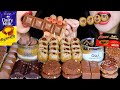 ASMR CARAMEL CHEESECAKE, ROASTED DANGO, CADBURY CARAMELLO, MARS COOKIES, DONUT, KINDER, BROWNIE 먹방