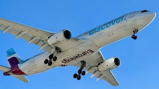 Close Up Discover Airlines Airbus A330-343 Landing Las Vegas (LAS) D-AIKD