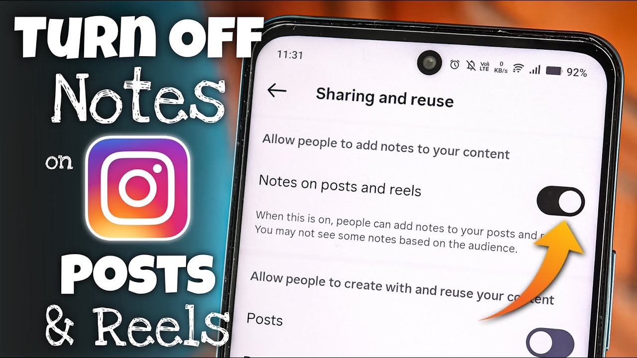 How to Turn Off Notes on Instagram Posts and Reels