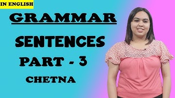 Sentences | Parts Of Sentence  | Class 7 | English | Chetna