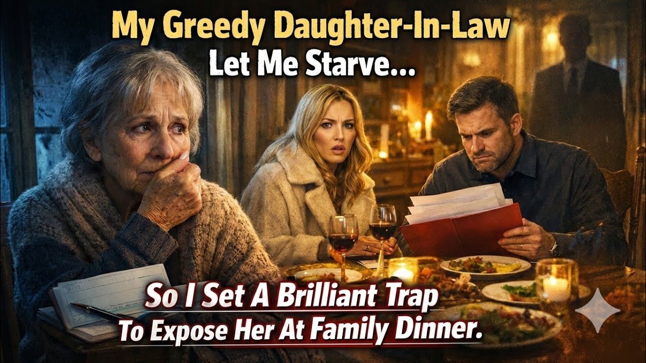 My Greedy Daughter-In-Law Let Me Starve... So I Set A Brilliant Trap To Expose Her At Family Dinner.