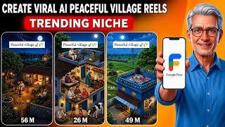 Create Viral Peaceful Village Reels Video | Flow Ai Se Viral Reels Video Kaise Banaye screenshot 4