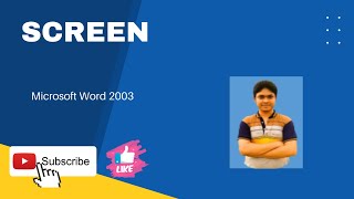 Microsoft Word 2003- Screen