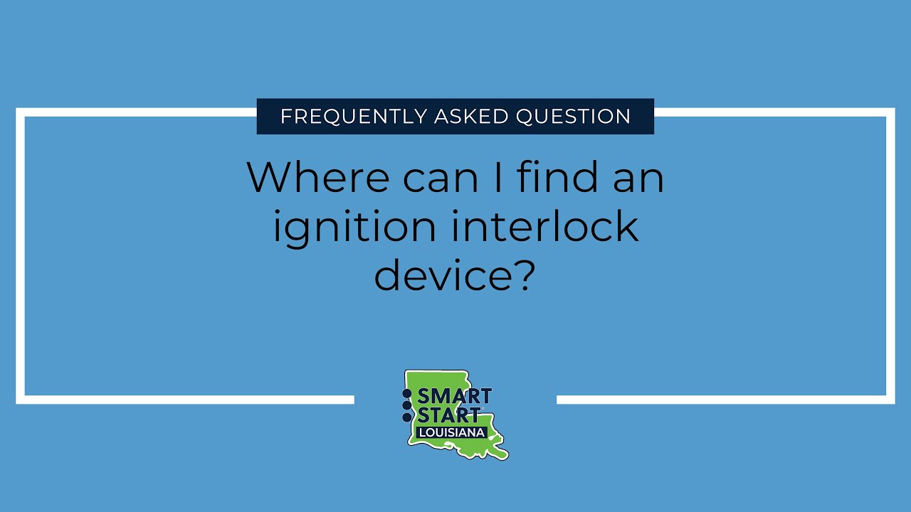 Where can I find an ignition interlock device? - YouTube