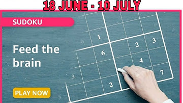 Amazon Feed the brain Sudoku Quiz Answers Today l 18 June 2021