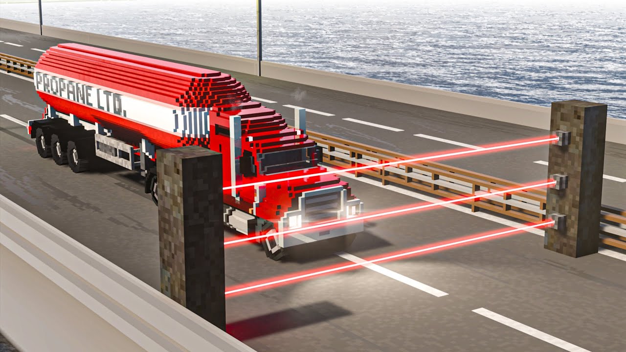 Trucks & Cars vs Laser Gate x Explosive Wall x Low Clearance | Teardown