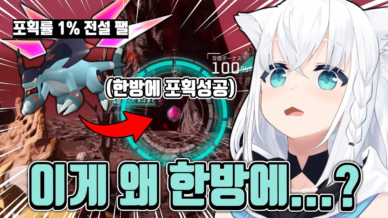 포획 확률 1%를 한방에 잡아버린 후부키 [ 홀로라이브 / 시라카미 후부키 ]