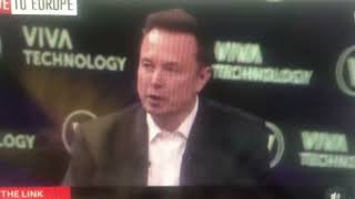 Fake BBC newsdesk with fake Elon Musk announcement