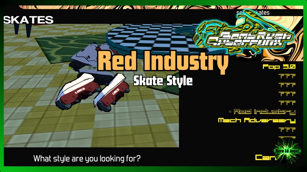 Bomb Rush Cyberfunk Skates Red Industry (Style) - YouTube